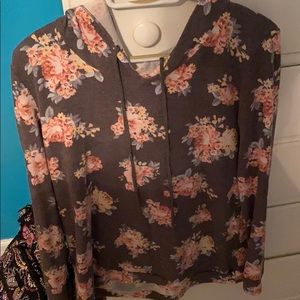 flowered hoodie